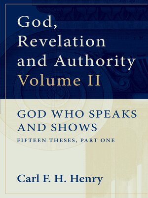 cover image of God, Revelation and Authority, Volume 2